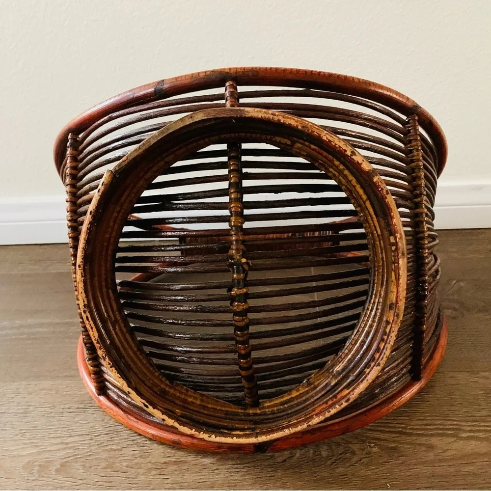 Vintage bamboo magazine holder